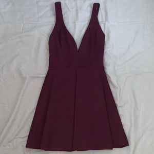 Short Plum Homecoming Dress